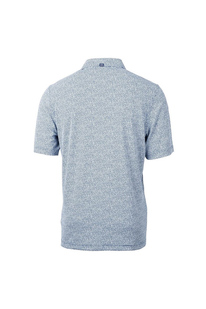Men's Cutter & Buck Navy New York Yankees Virtue Eco Pique Botanical Print Recycled Polo, Alternate, color, Navy