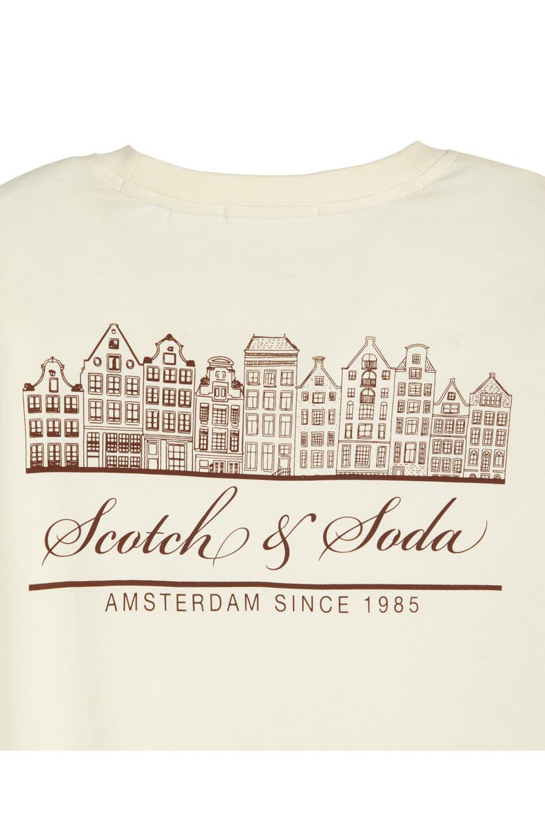 Scotch & Soda Logo Cotton Graphic T-Shirt, Alternate, color, Eggnog
