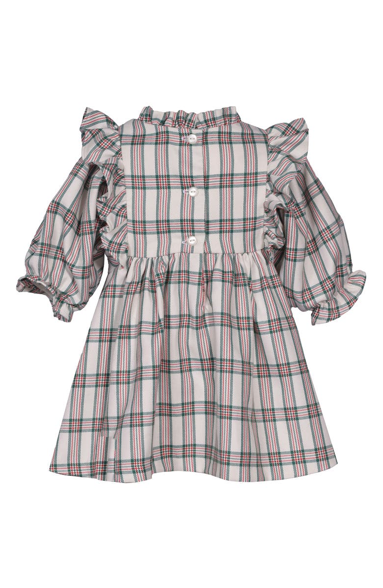 Iris & Ivy Plaid Smocked Party Dress, Alternate, color, Green