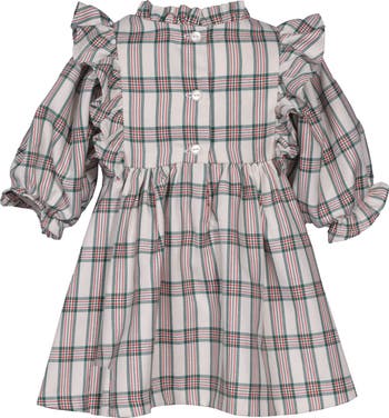 Plaid Smocked Party Dress