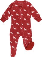 L'ovedbaby Print Fitted One-Piece Organic Cotton Footie Pajamas