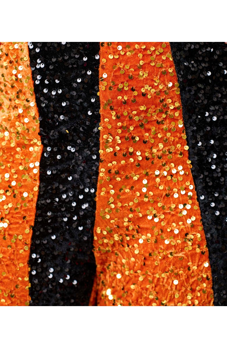 Smak Parlour Plus Size Sashed Sleeveless Halter Glamour Goddess Jumpsuit, Alternate, color, Orange/ Black