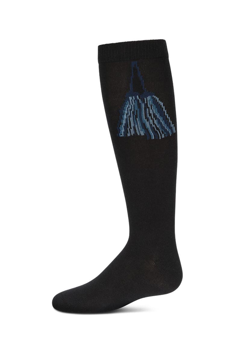 Tassel Knee High Socks, Main, color, Black