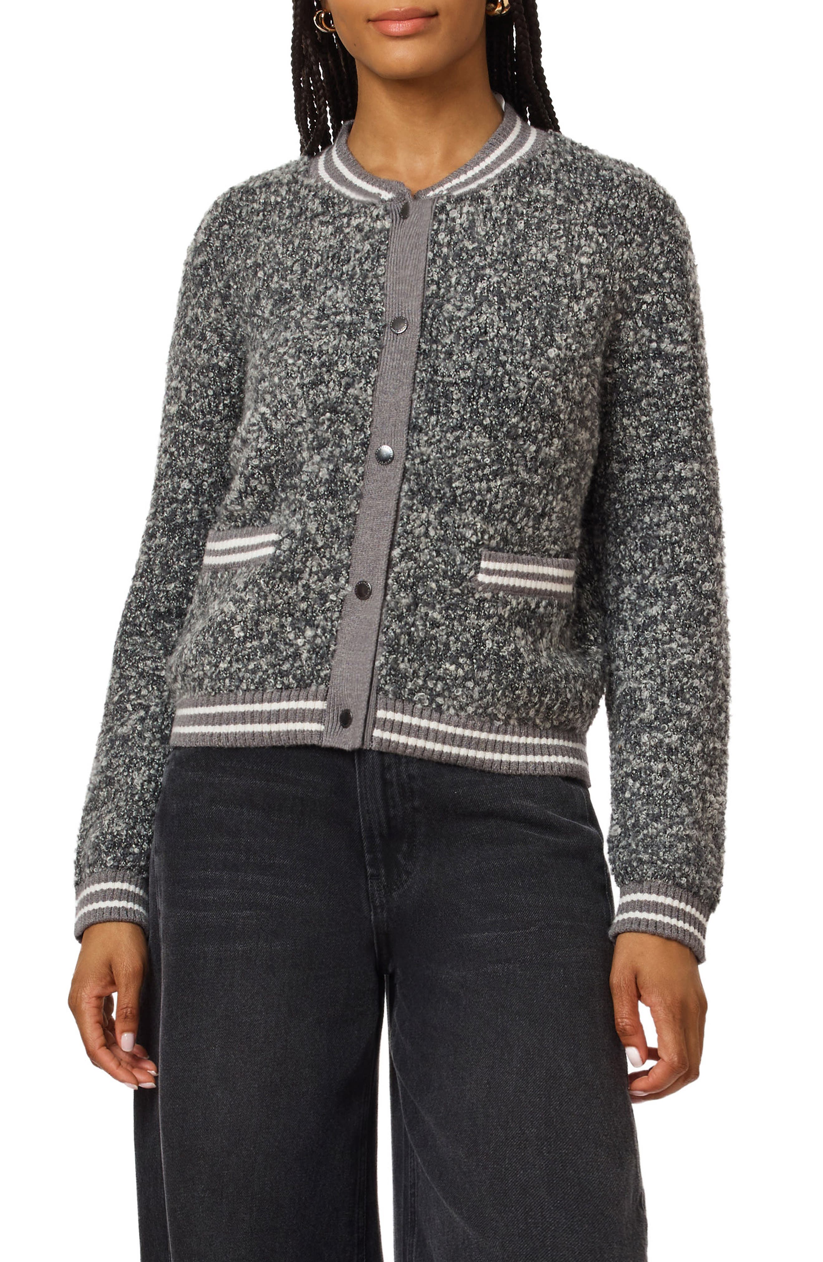 Bouclé Bomber Jacket