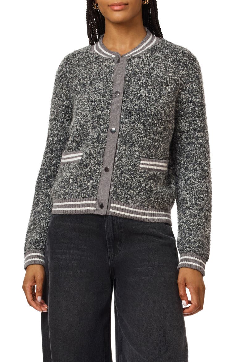 Bouclé Bomber Jacket, Main, color, THUNDERSTORM