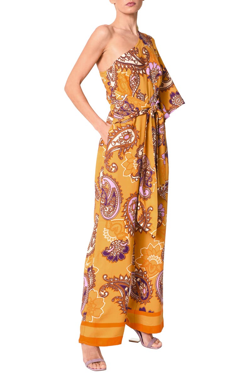 CIEBON Amani One Shoulder Jumpsuit, Alternate, color, 