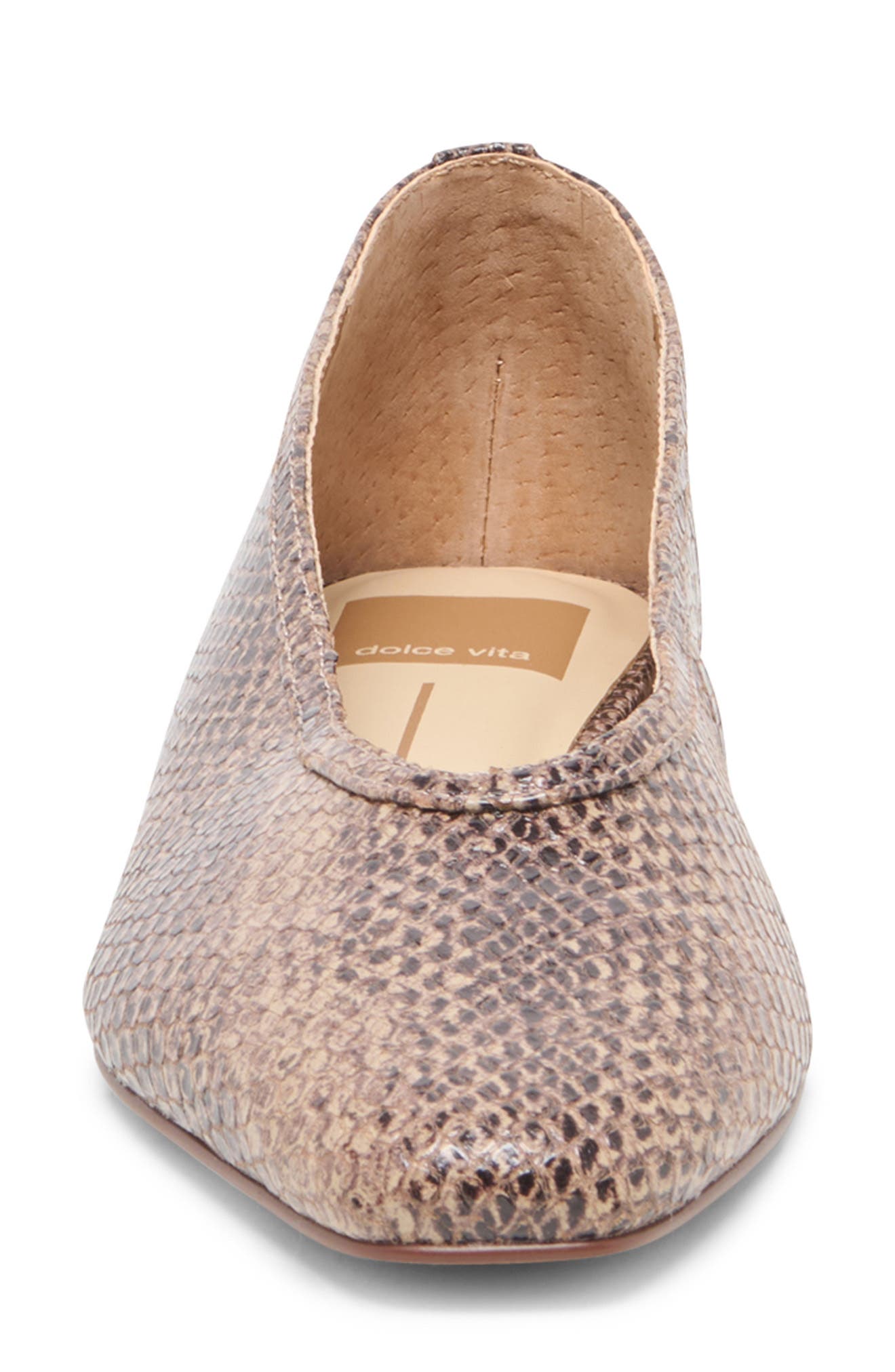 Caret Flat, Alternate, color, SNAKE PRINT EMBOSSED
