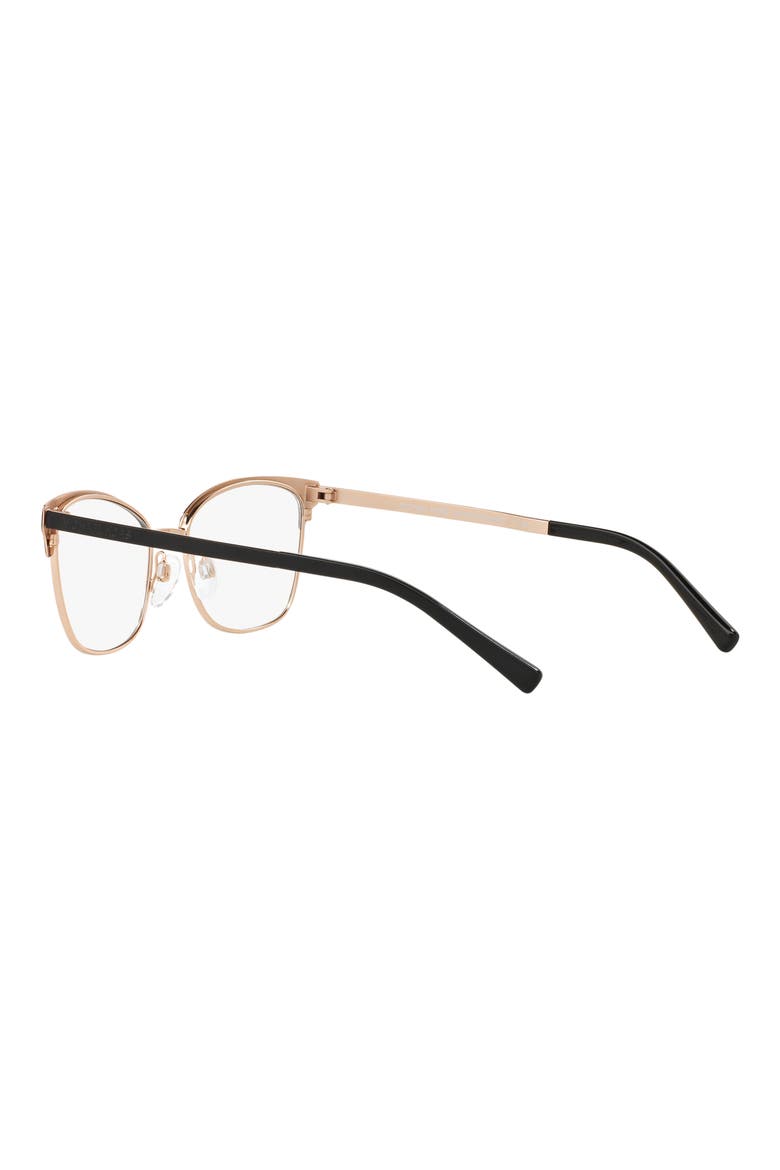 51mm Cat Eye Optical Glasses, Alternate, color, ROSE GOLD BLACK