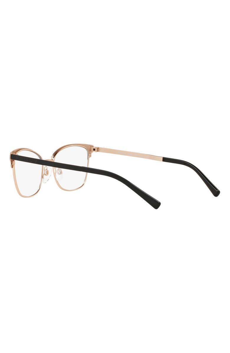 Michael Kors 51mm Cat Eye Optical Glasses, Alternate, color, Rose Gold Black