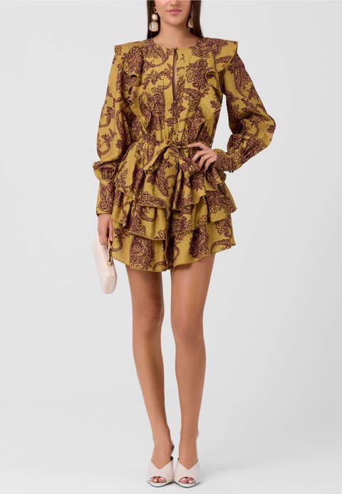 Florence Long Puff Sleeve Mini Dress