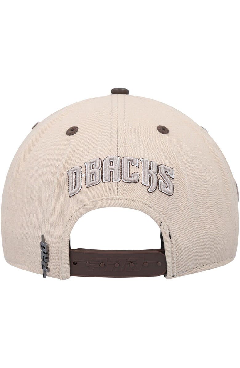 PRO STANDARD Men's Pro Standard White/Brown Arizona Diamondbacks Chocolate Ice Cream Drip Snapback Hat, Alternate, color, 