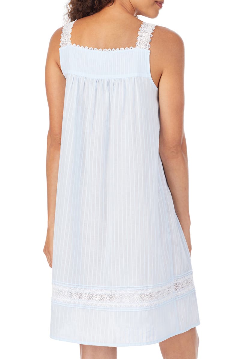 Eileen West Cotton Chemise, Alternate, color, Blue