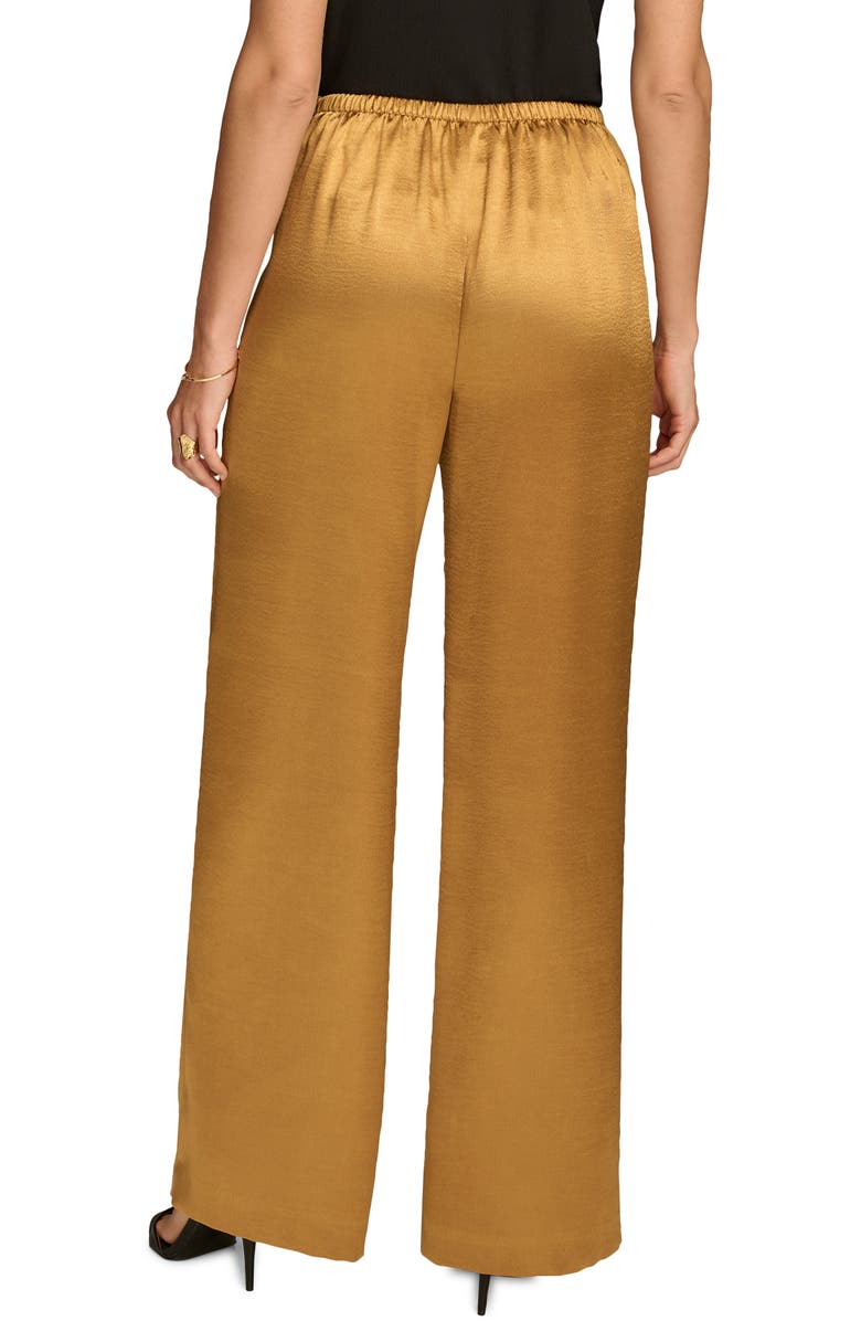 Donna Karan New York Ripple Wide Leg Satin Pants, Alternate, color, 