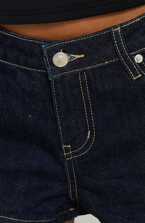 Dreamful Low Rise Denim Mini Shorts
