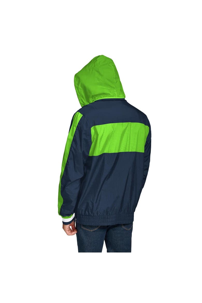 Men's Tommy Hilfiger College Navy Seattle Seahawks Gael Lightweight Half-Zip Pullover Hoodie Jacket, Alternate, color, College Navy