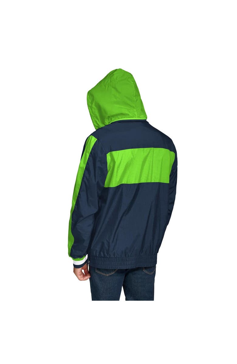 Tommy Hilfiger Men's Tommy Hilfiger College Navy Seattle Seahawks Gael Lightweight Half-Zip Pullover Hoodie Jacket, Alternate, color, College Navy