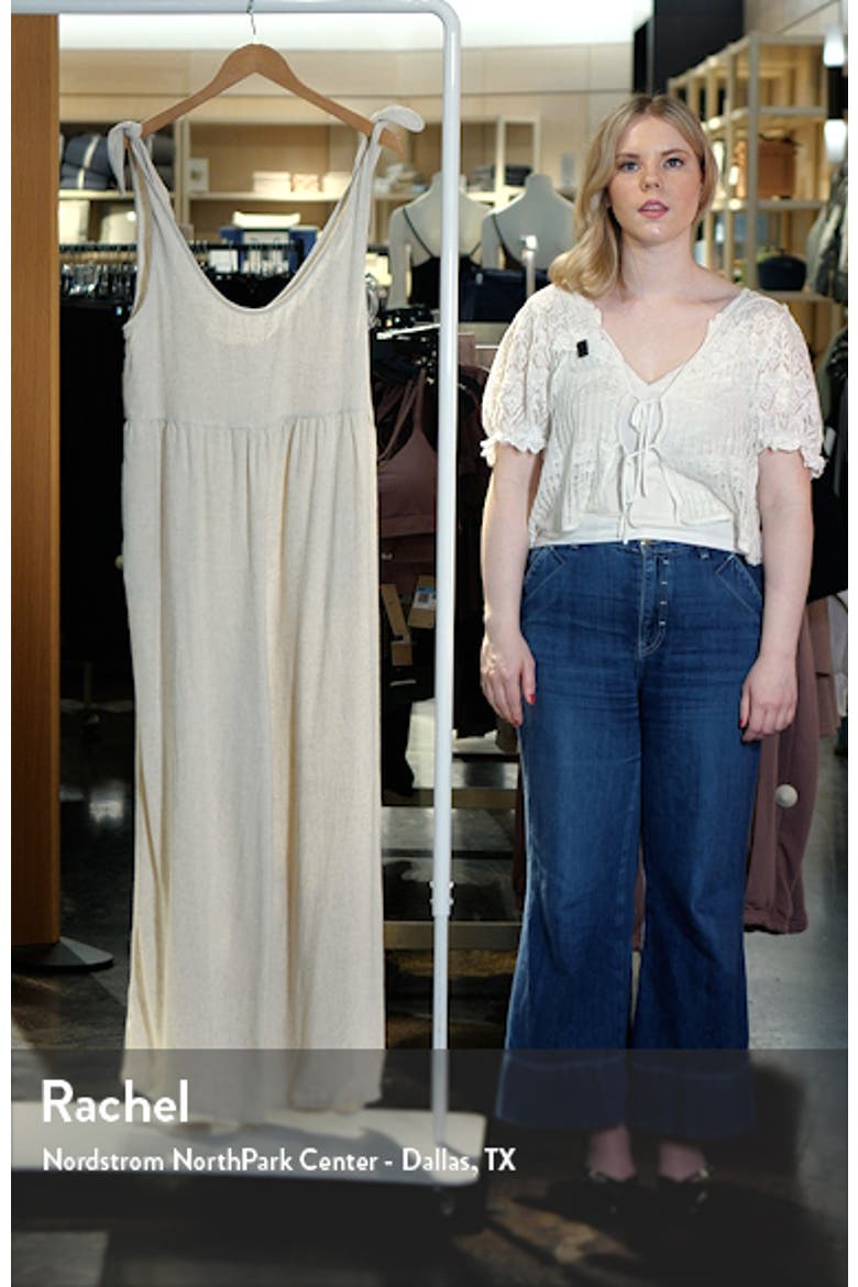 Ayla Tie Shoulder Wide Leg Linen Jumpsuit video