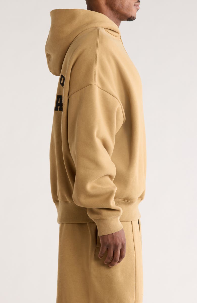 Fear of God Essentials Property Lounge Half Zip Hoodie, Alternate, color, Dune