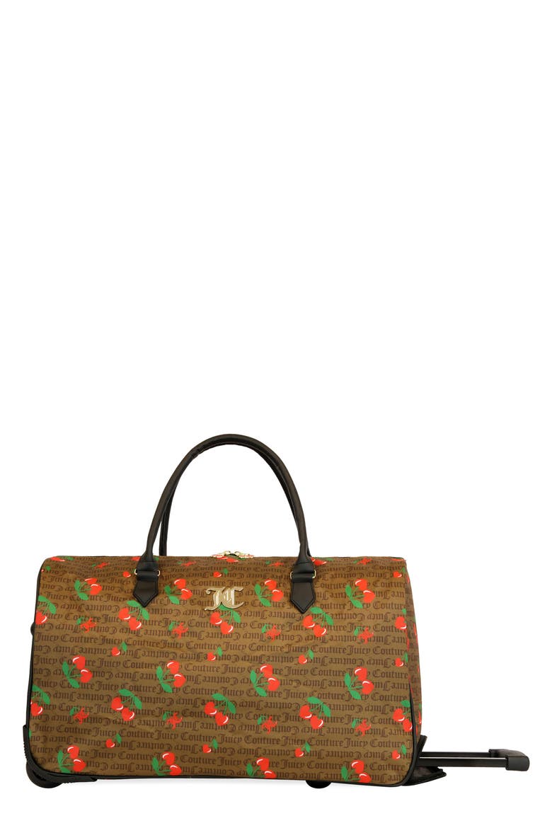 Cherry Rolling Duffle Bag, Main, color, JC BROWN CHERRY