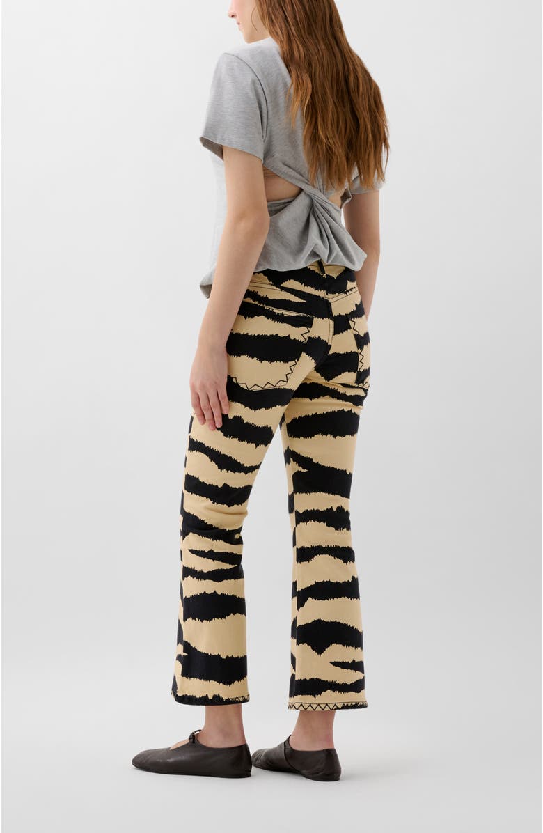 Scalpers Ankle Zebra Denim Pant, Alternate, color, Animalprint