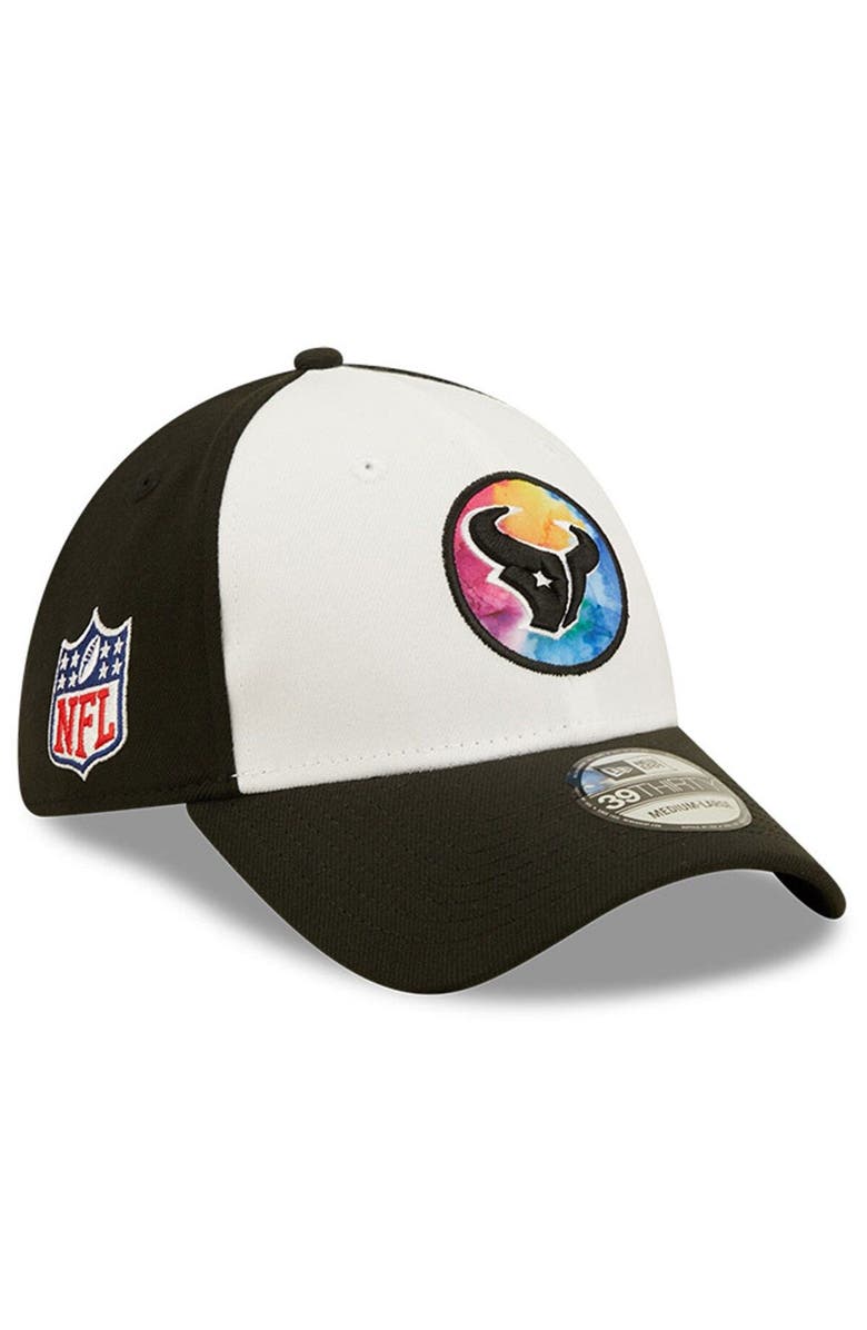 New Era Men's New Era White/Black Houston Texans 2022 NFL Crucial Catch 39THIRTY Coaches Flex Hat, Main, color,