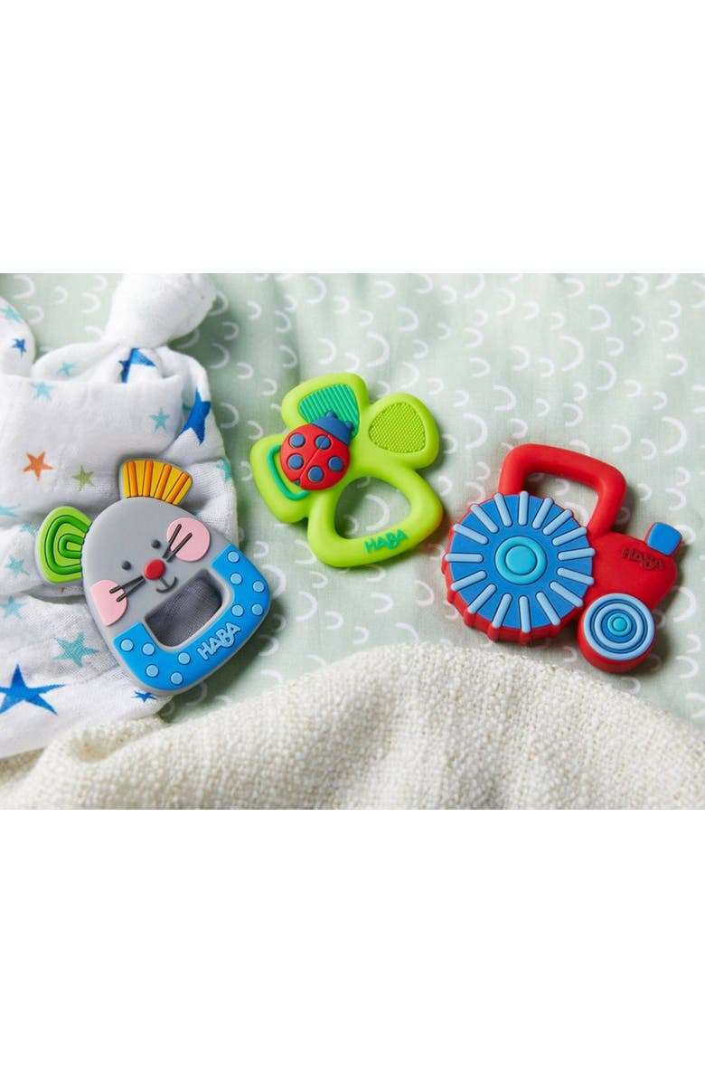 HABA Tractor Silicone Teether, Alternate, color, Multi