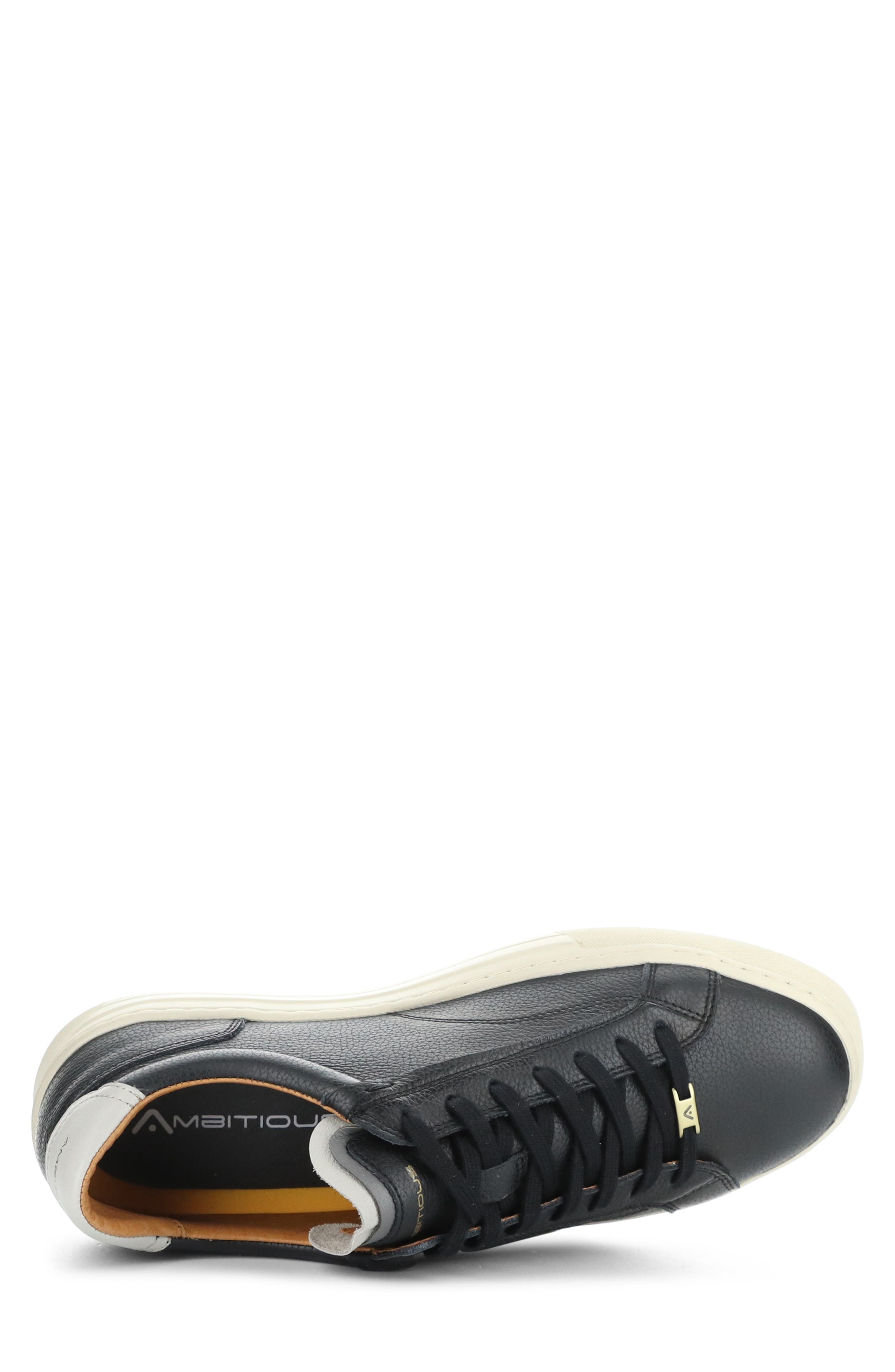 Ambitious 12403 Low Top Sneaker, Alternate, color, Black Leather