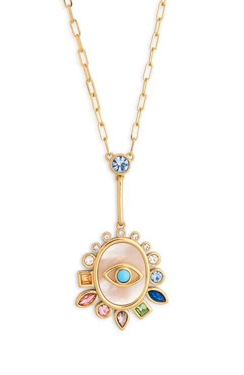 Rainbow Eye Pendant Necklace