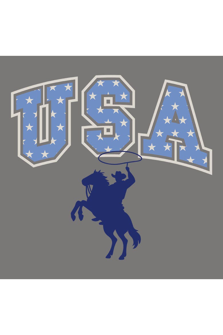 Junior's USA Star Rodeo Short Sleeve Baby T-Shirt, Alternate, color, Charcoal