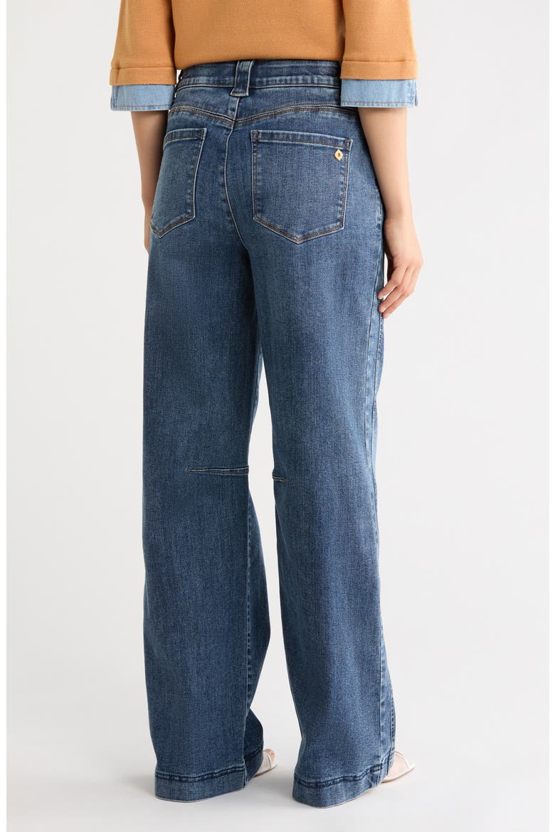 High Waist Wide Leg Jeans, Alternate, color, MID BLUE