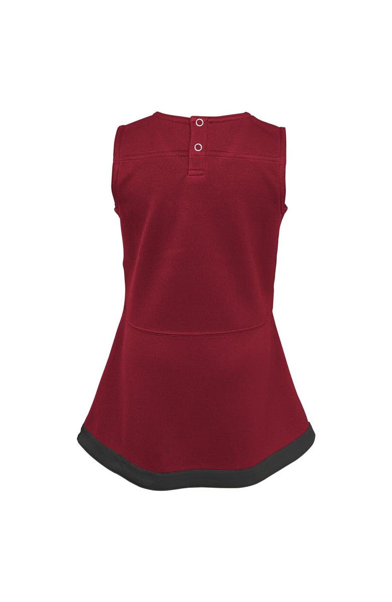 Outerstuff Girls Toddler Garnet/Black South Carolina Gamecocks Two-Piece Cheer Captain Jumper Dress & Bloomers Set, Alternate, color, Garnet