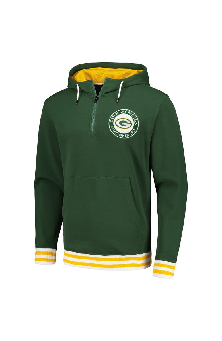 Tommy Hilfiger Men's Tommy Hilfiger Green Green Bay Packers Aaron Quarter-Zip Hoodie, Alternate, color, Green