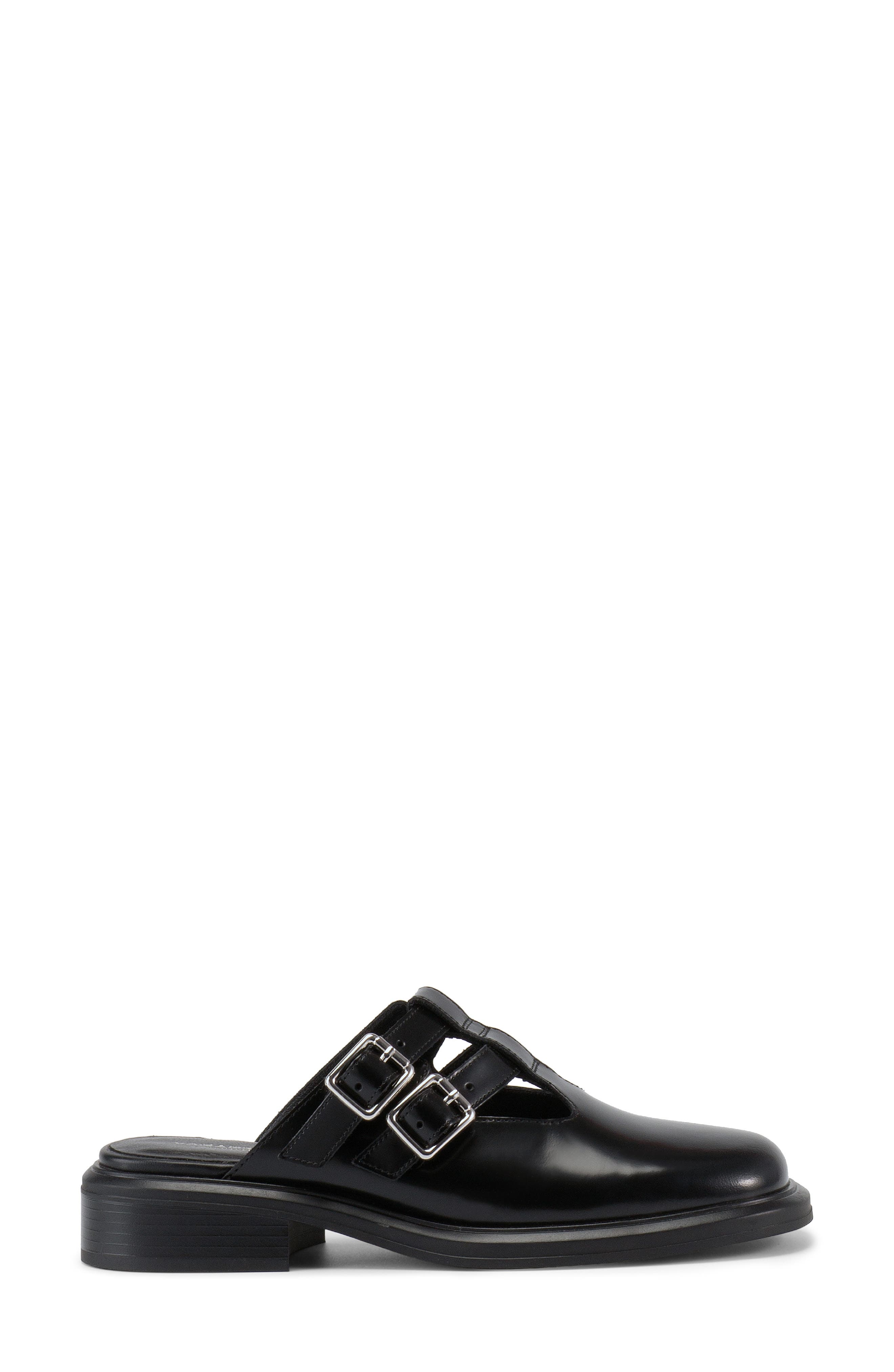 Vagabond Shoemakers Ellis Buckle T-Strap Mule, Alternate, color, Black