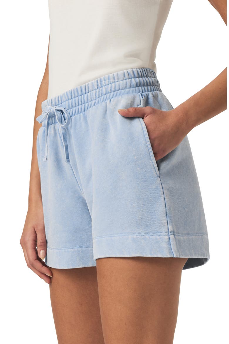 Terry Drawstring Shorts, Alternate, color, STEEL BLUE