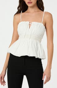 ASTR the Label Bubble Hem Prairie Peplum Camisole