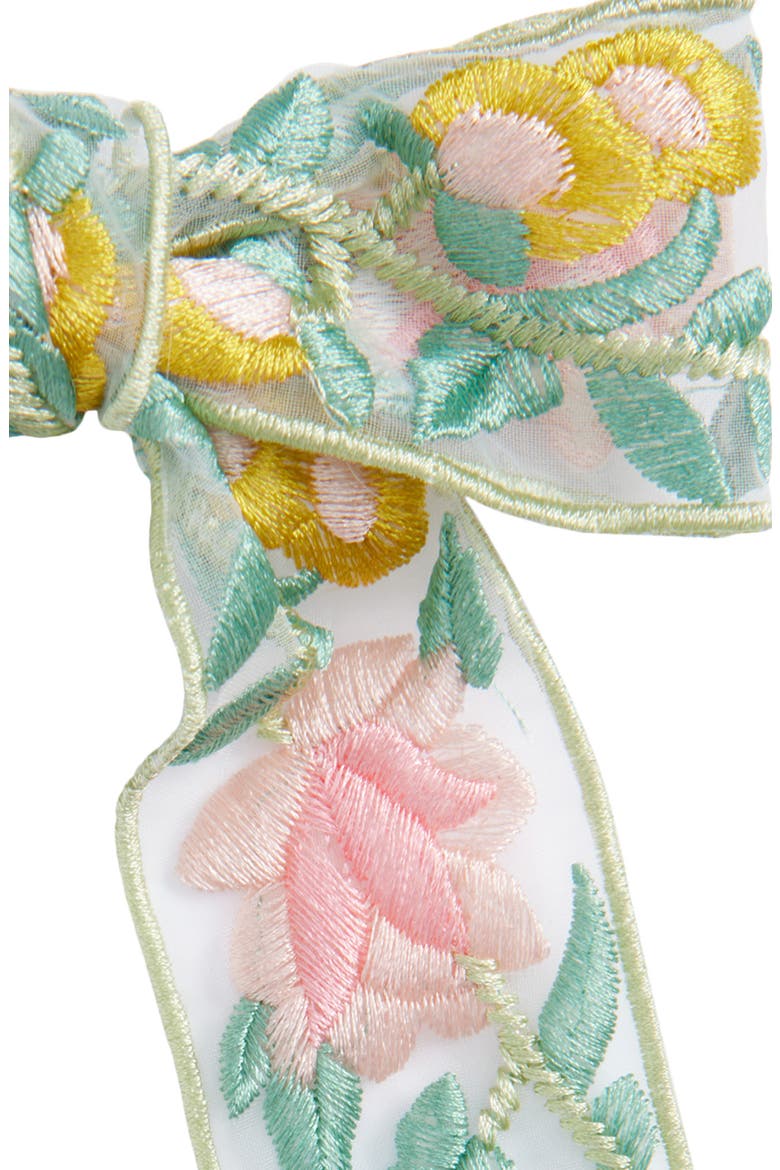 Sonoma Embroidered Bow Barrette, Alternate, color, FLORAL MULTI