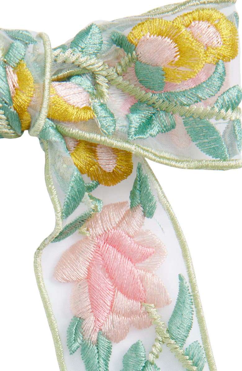L. Erickson Sonoma Embroidered Bow Barrette, Alternate, color, Floral Multi