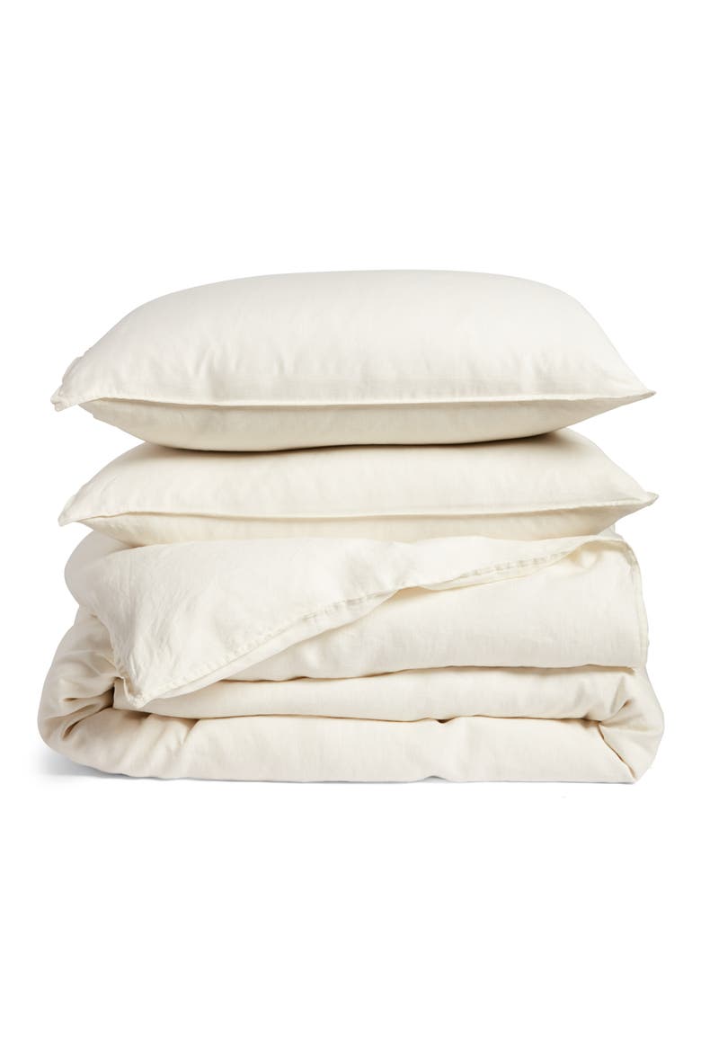 Parker Linen Duvet Cover & Sham Set, Main, color, CREAM