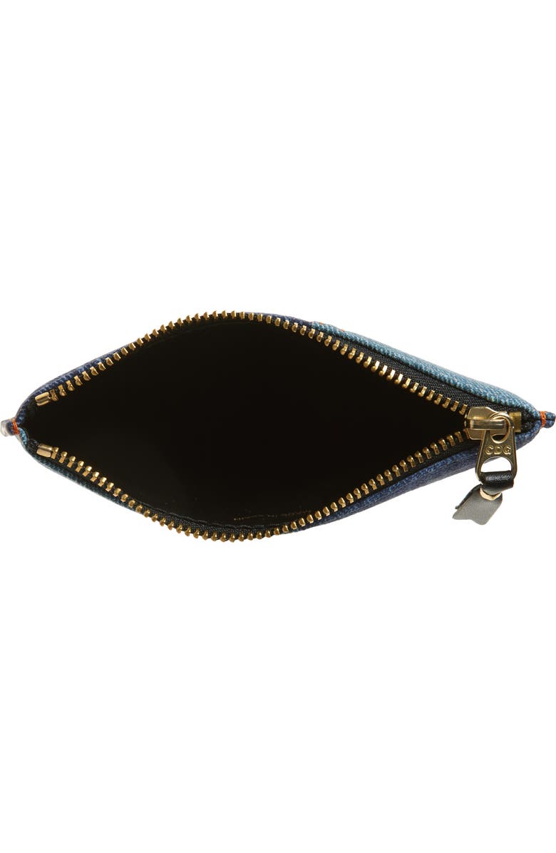 Comme des Garçons Denim Pocket Leather Pouch, Alternate, color, Blue