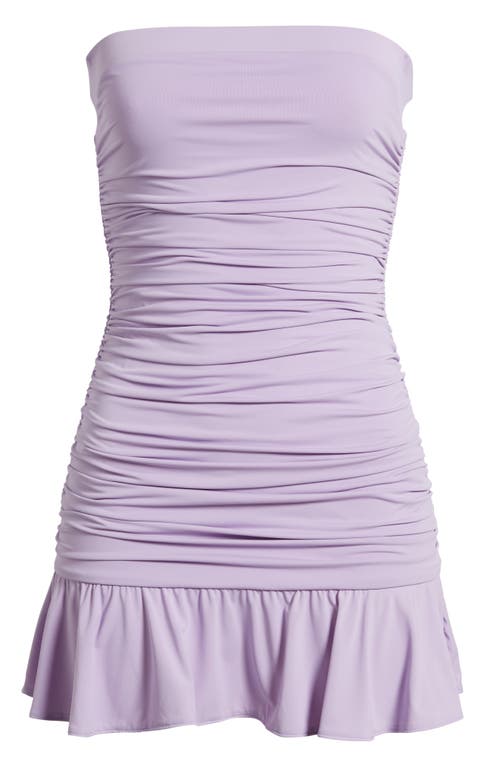 Bp. Strapless Ruffle Minidress In Purple