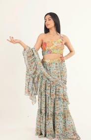 RAAS Yara Two-Piece Ruffle Saree Dress