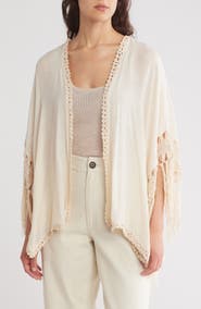 Forgotten Grace Crochet Fringe Cardigan