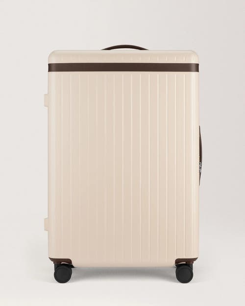 Carl Friedrik The Large Check-in Zipped Suitcase In Sand/chocolate