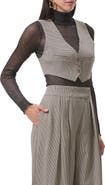 AFRM Daryl Houndstooth Crop Vest