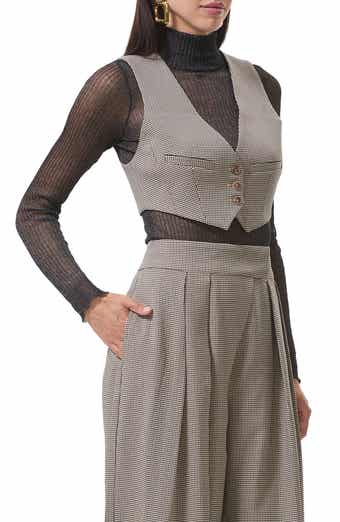 AFRM Daryl Houndstooth Crop Vest