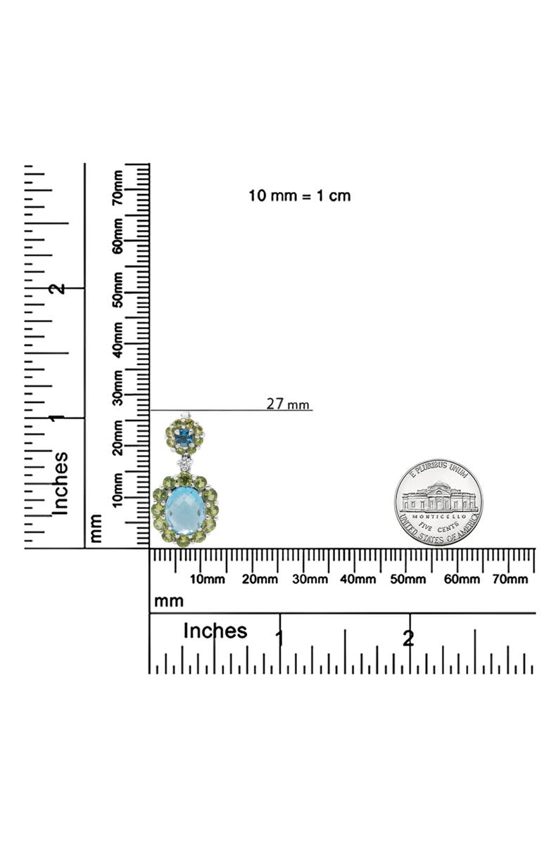 Haus of Brilliance 18k Gold Diamond Accent Topaz Peridot Halo Pendant Necklace, Alternate, color, White