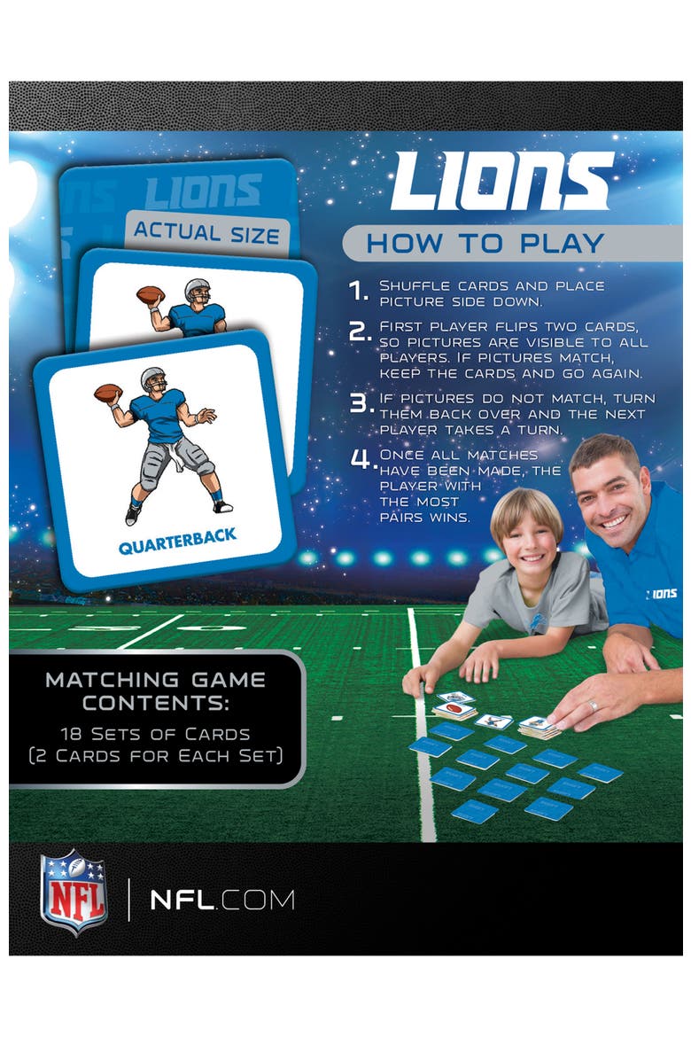 Detroit Lions Matching Game, Alternate, color, Multicolor