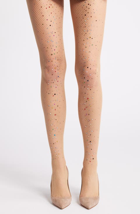 Glitter Fishnet Tights