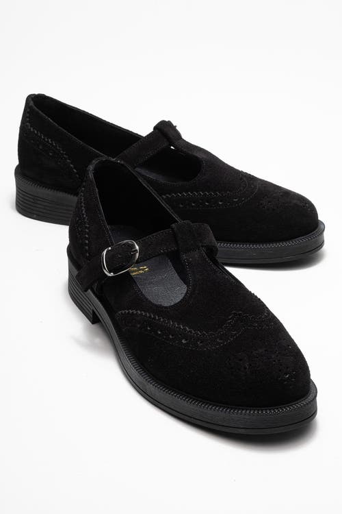 Forever & Always Shoes Janney Leather Strap Loafers In Black