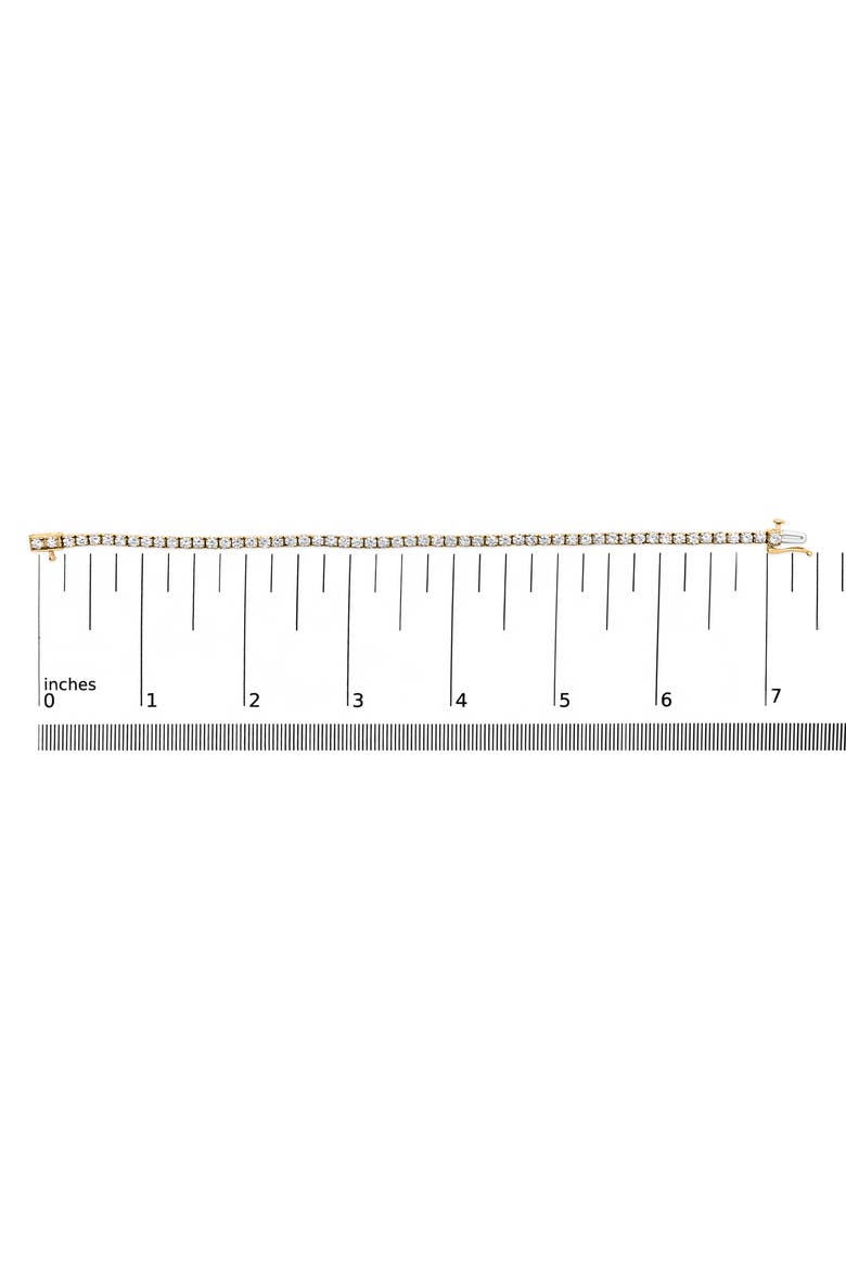 14K Gold 5.0 Cttw Lab Grown Diamond Tennis Bracelet, Alternate, color, Yellow